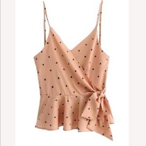 Goodnight Macaroon - polka dot wrap top